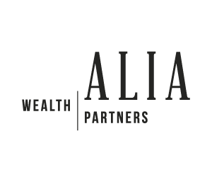 The logo of Alia Wealth Partners with the word 'ALIA' prominently displayed and 'Wealth Partners' written below.