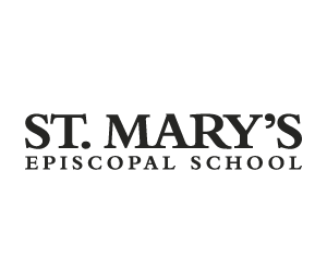 Logo of St. Mary's Episcopal School with a cross at the top.