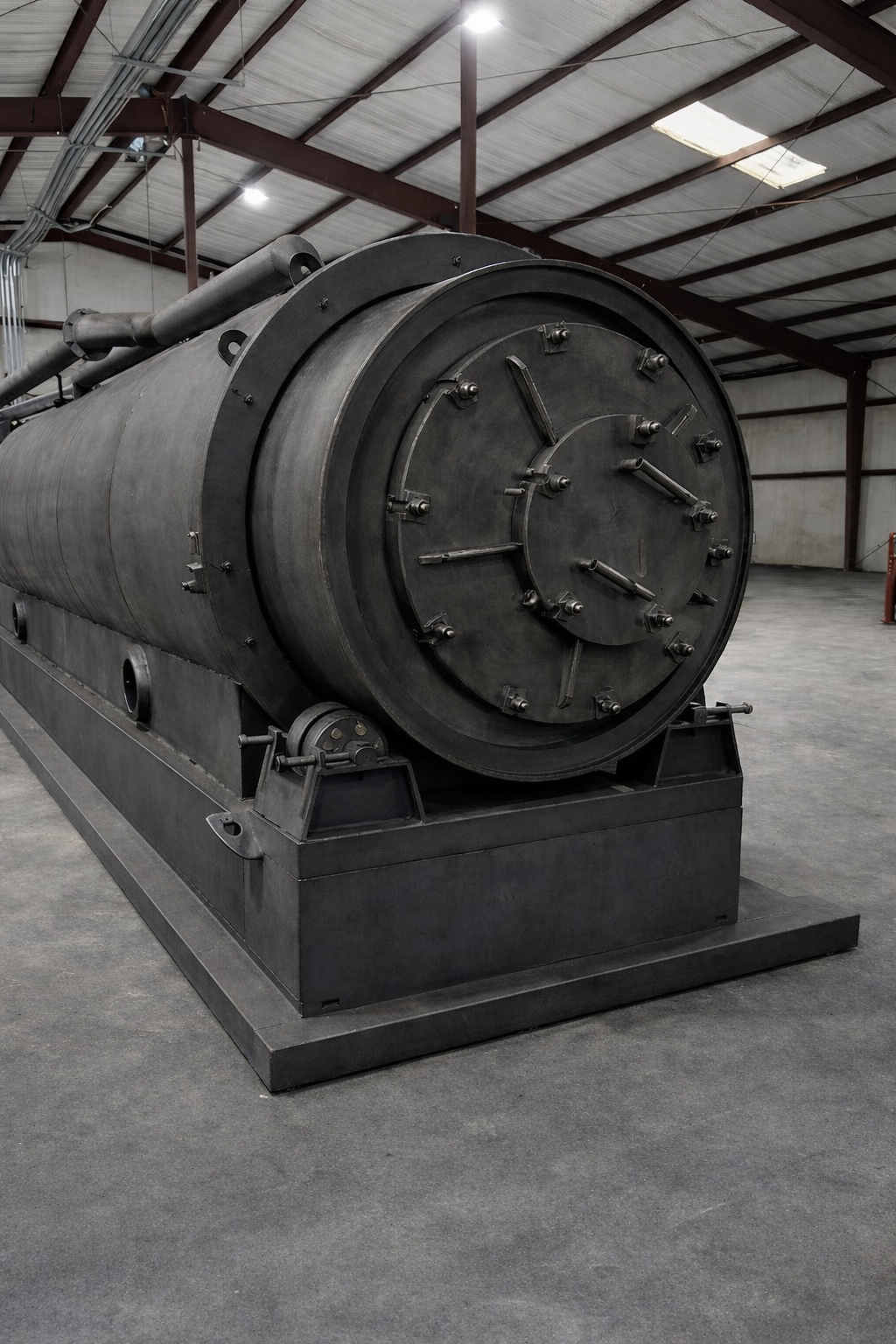 Industrial pyrolysis reactor designed for scalable recycling infrastructure