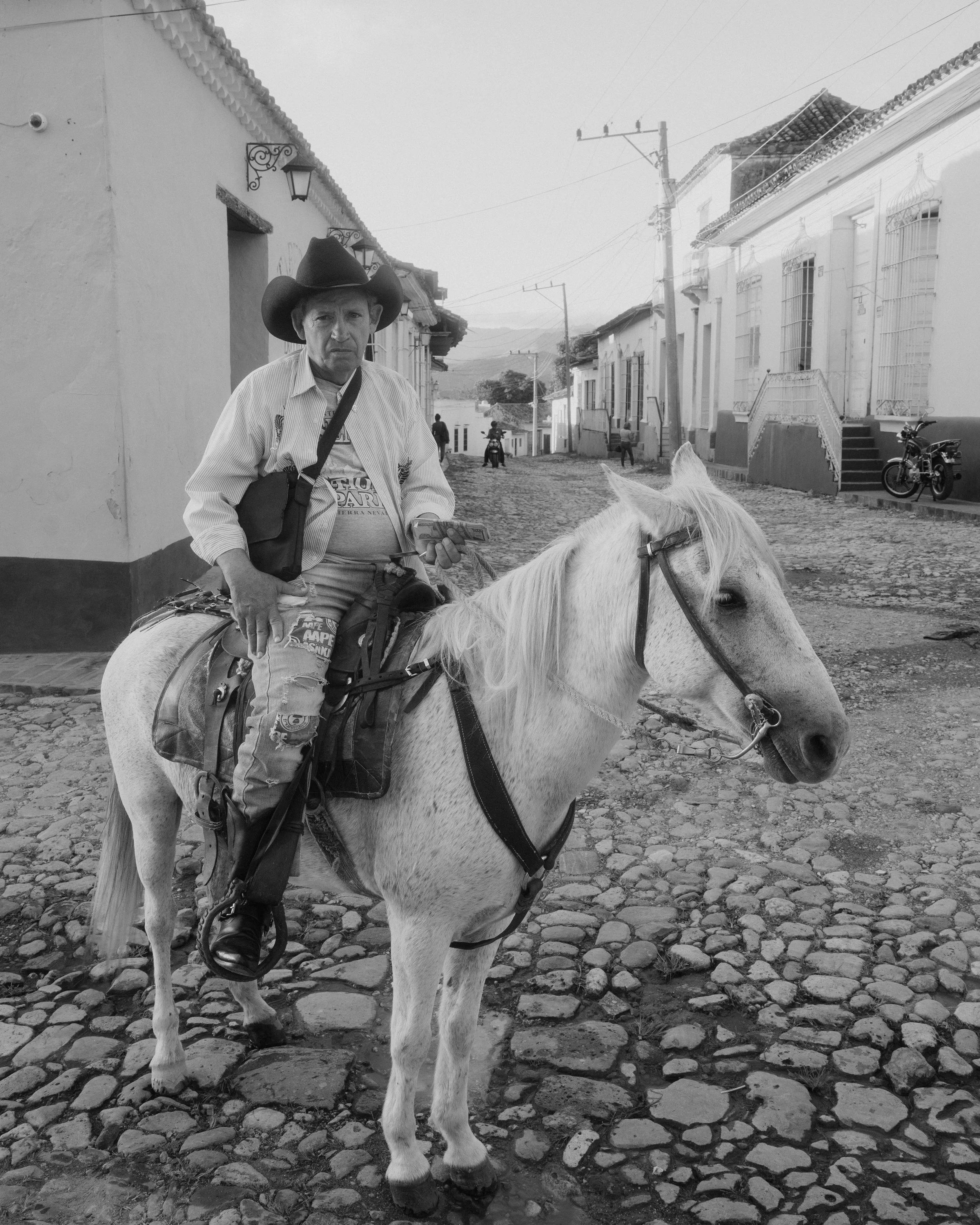 Black and white portrait, Cuba.