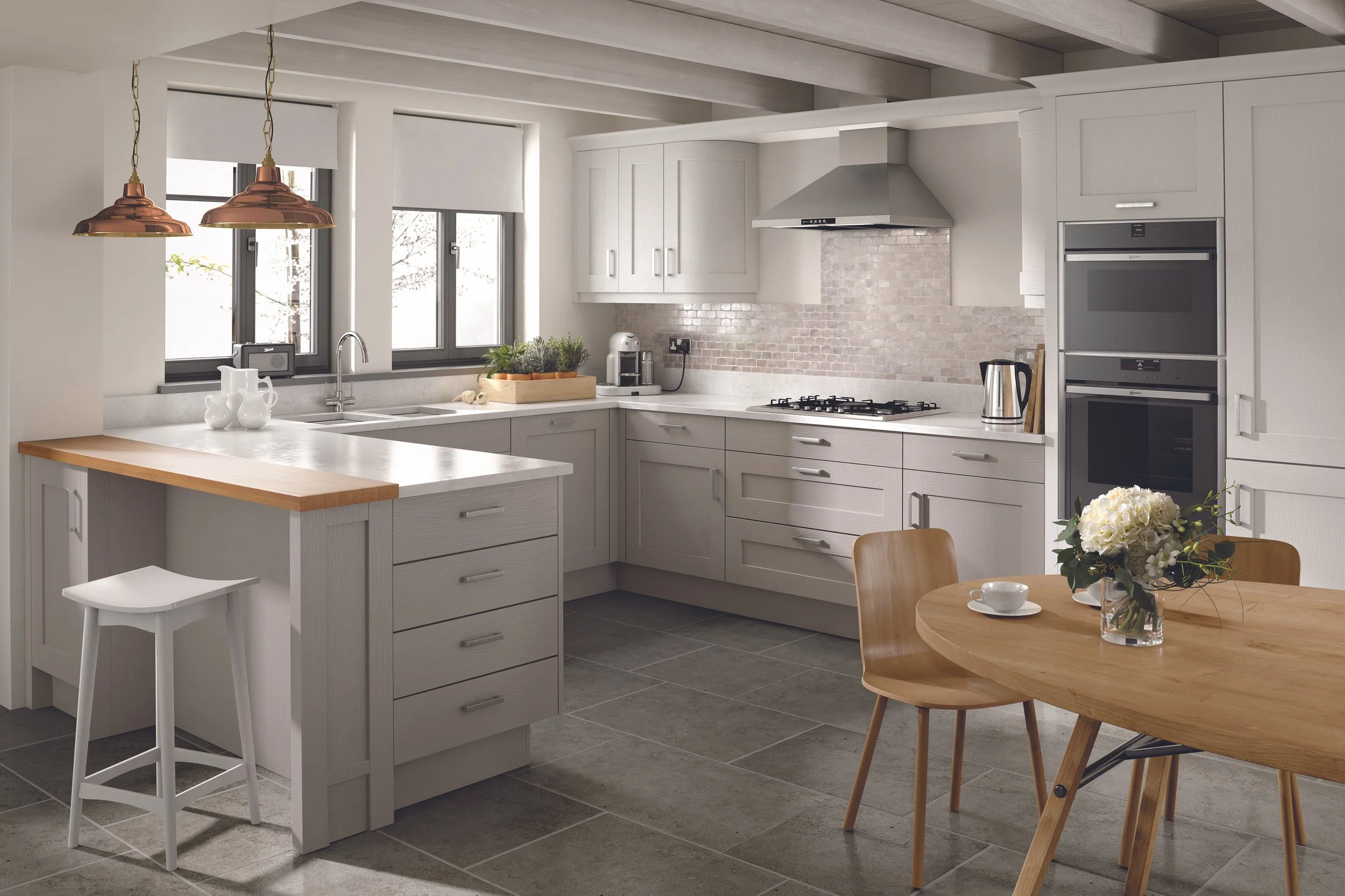 Mornington Beaded Kitchen finished in Cashmere