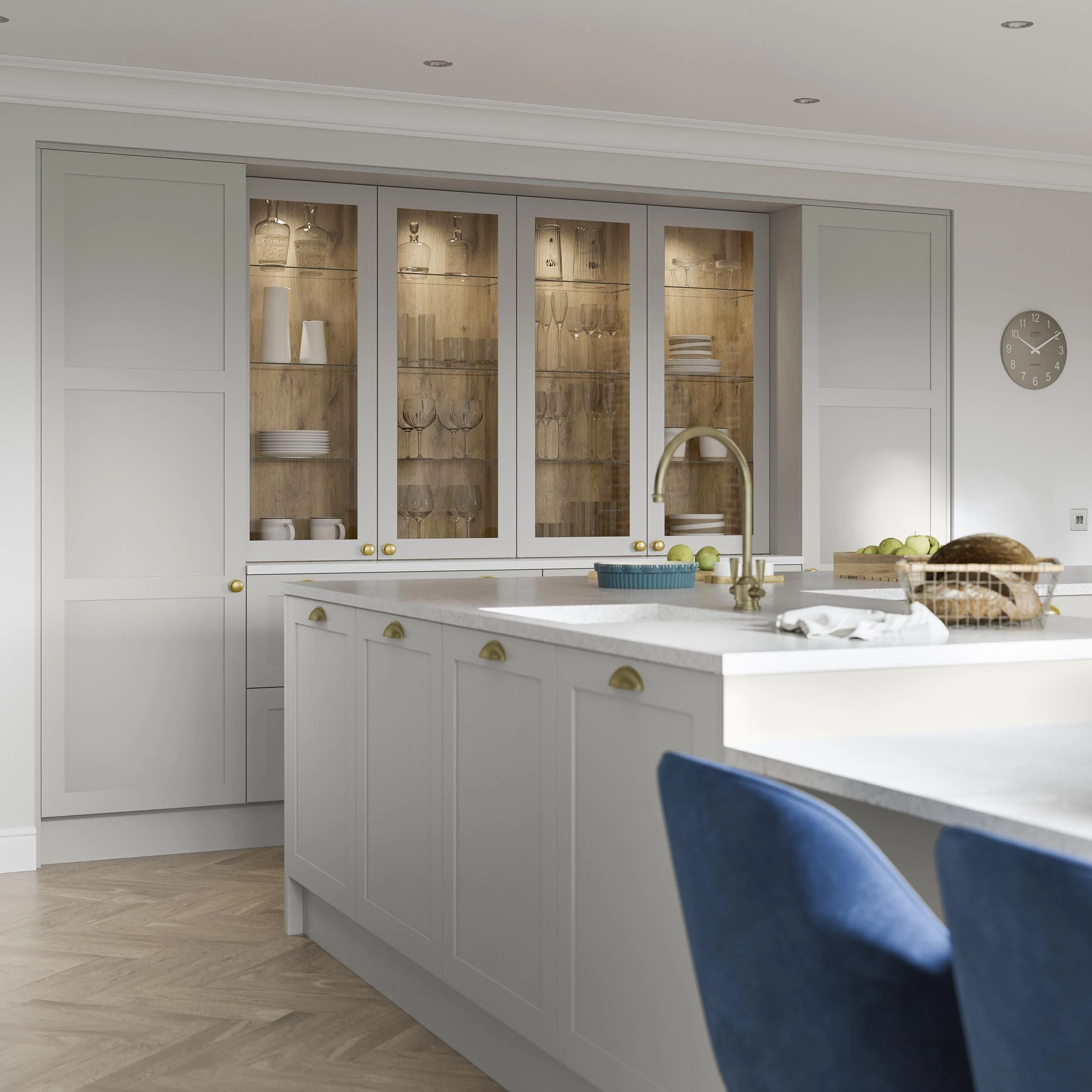 Clifton Kitchen finished in Light grey