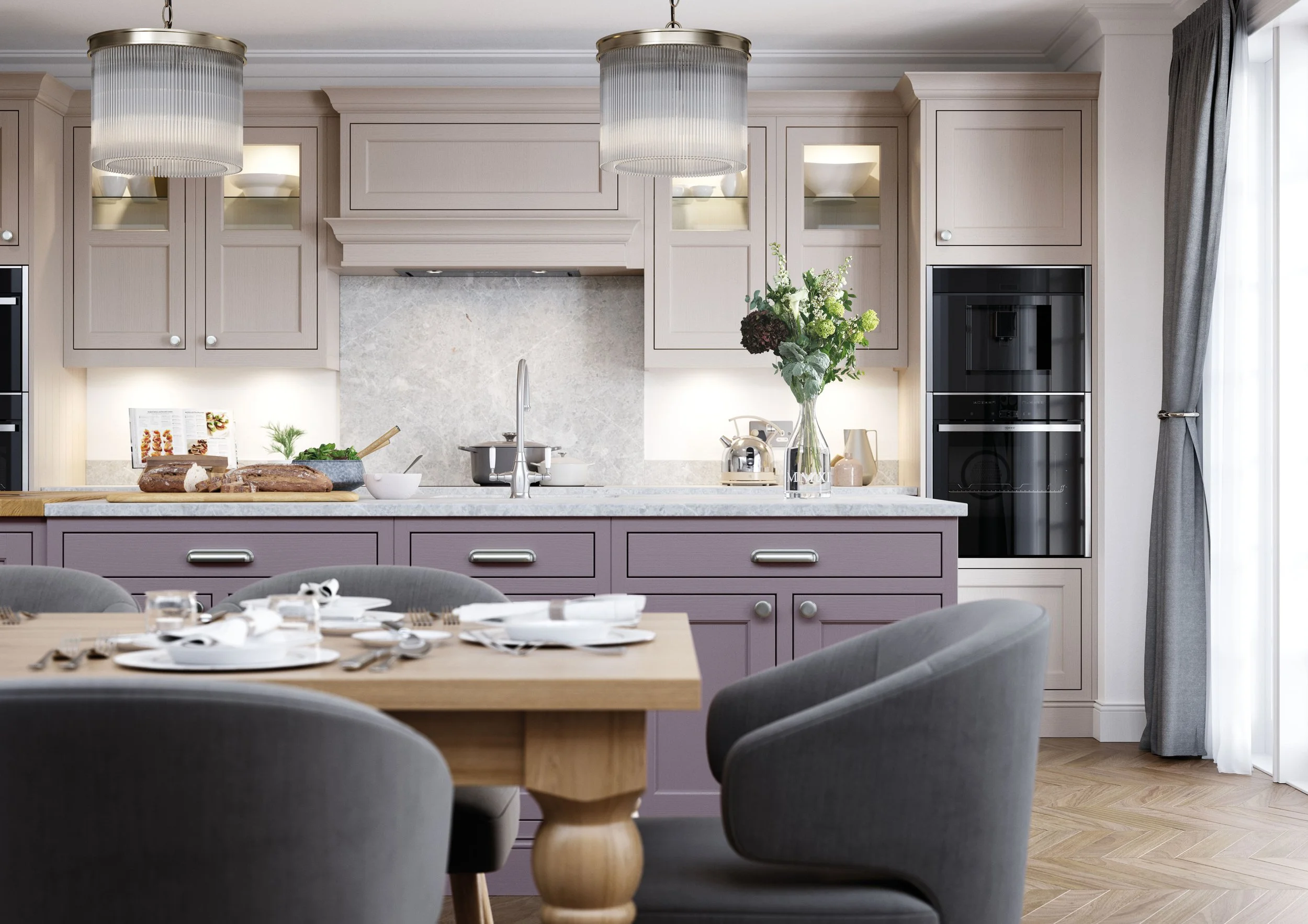 Belgravia Kitchen finished Lavender & Cashmere