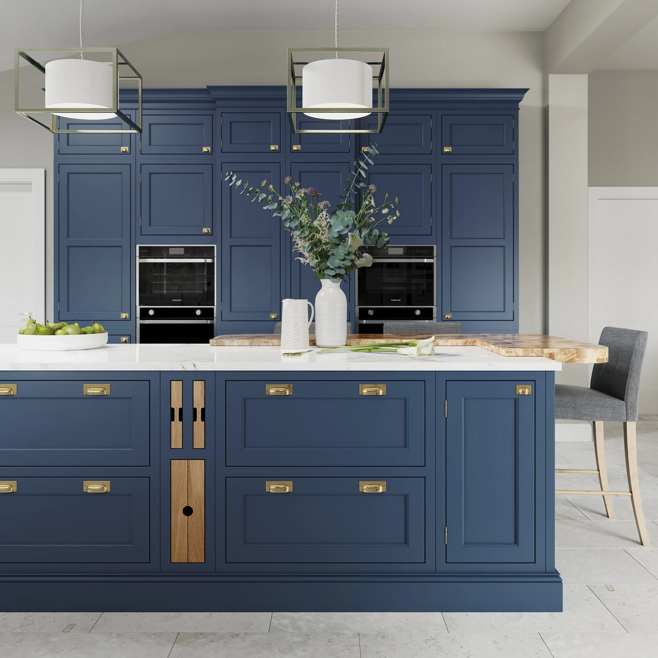 Belgravia Kitchen finished in Parisian Blue
