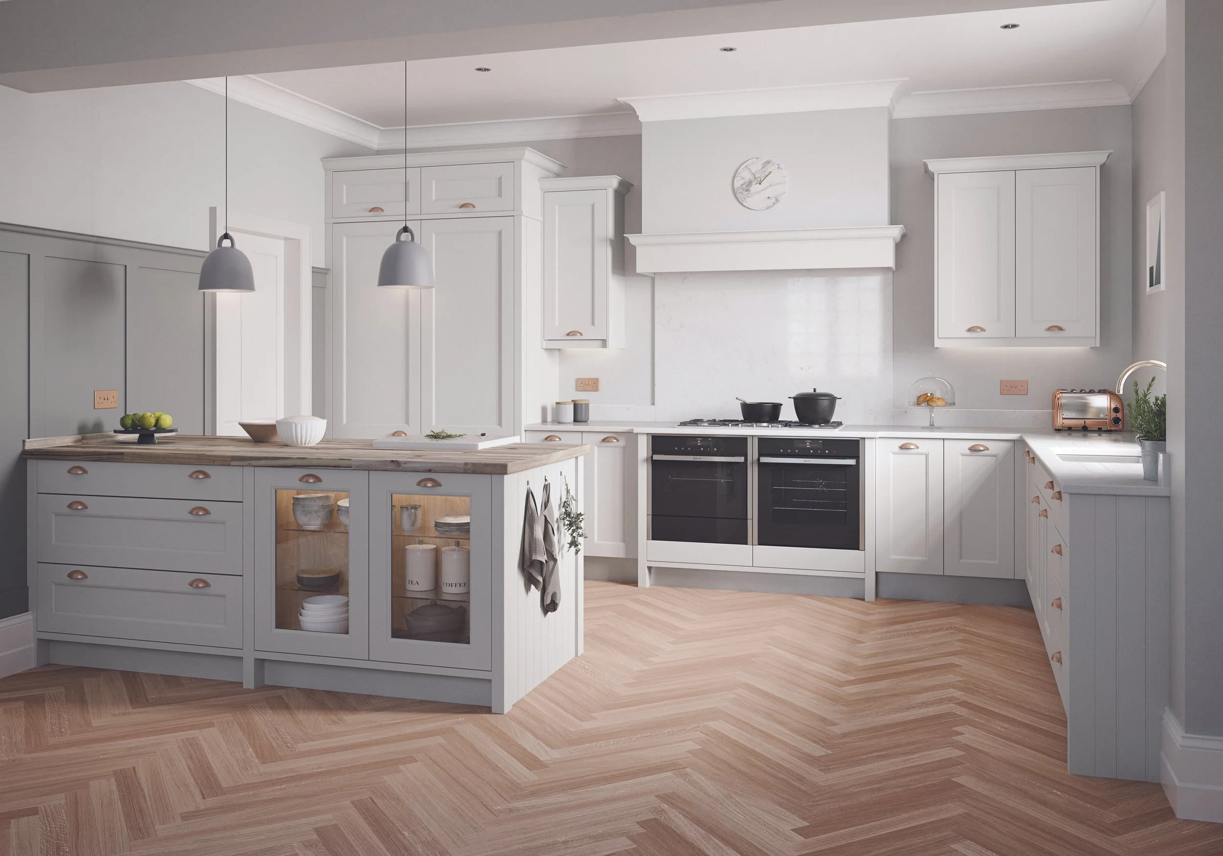 Mornington Beaded Kitchen finished in Dove Grey