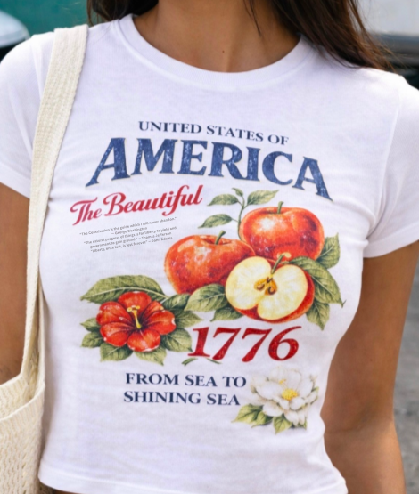 America The Beautiful Micro Rib Baby Tee