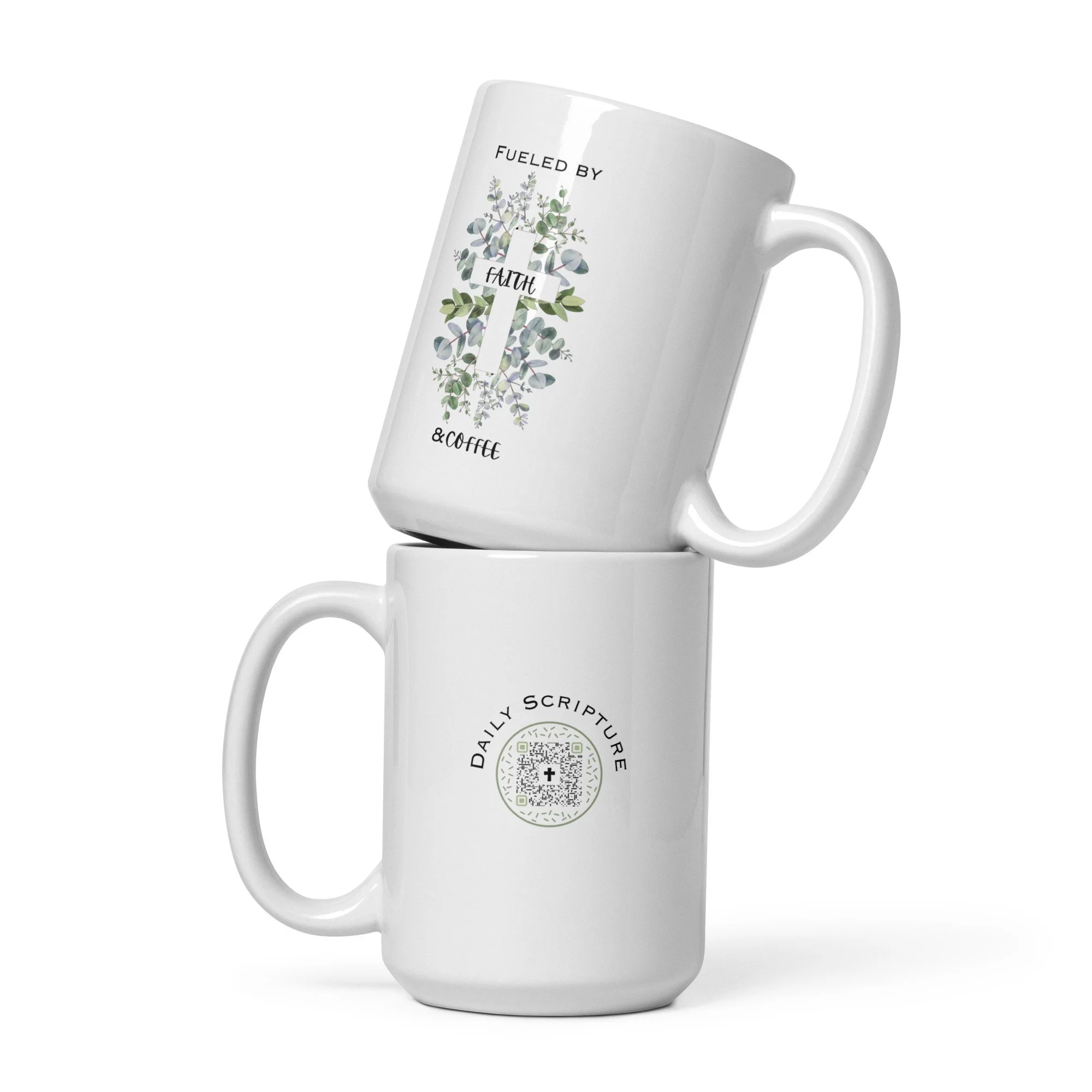Floral - White Glossy Mug