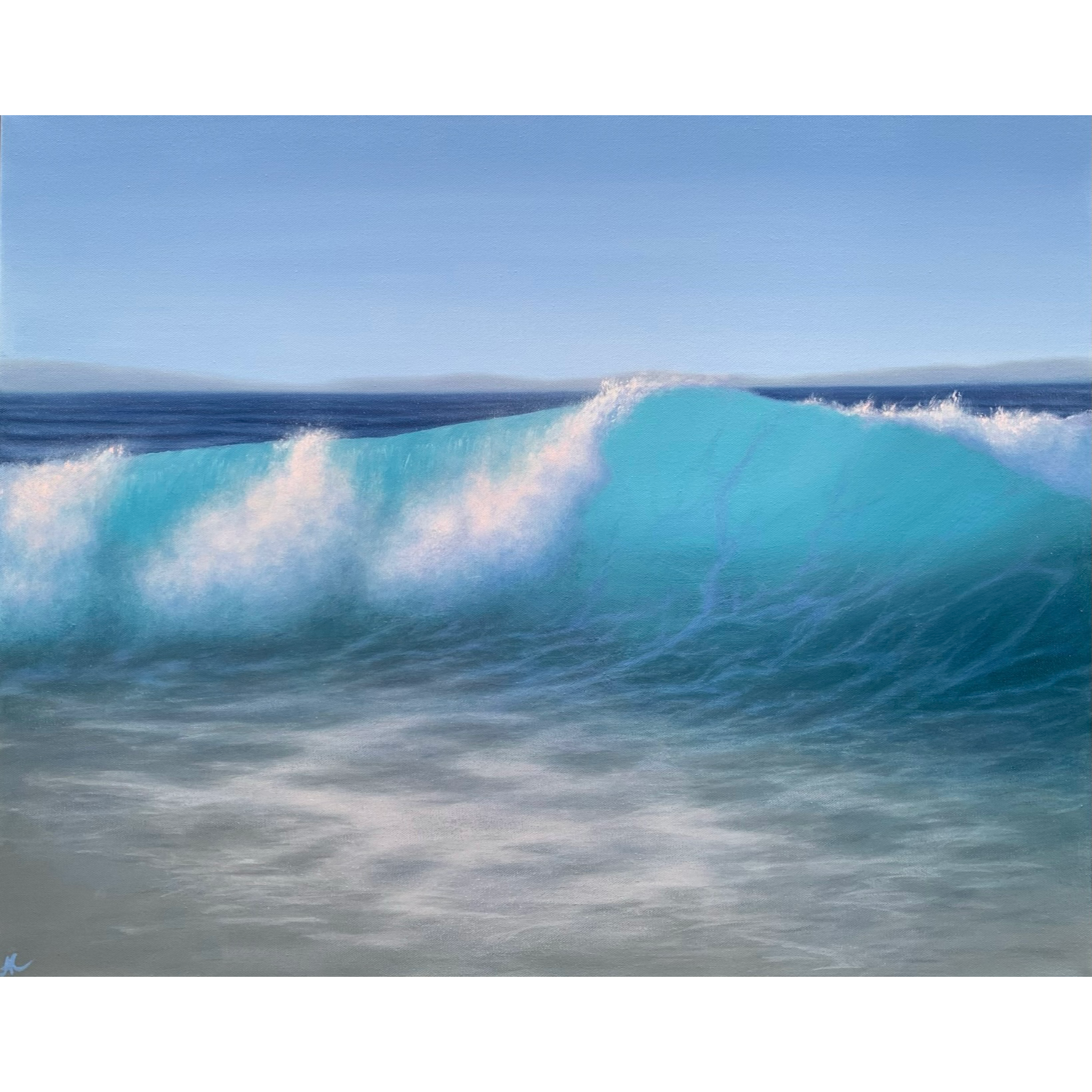 Turquoise Wave | 24" x 30" (60.96 x 76.2 cm) | Oil On Canvas