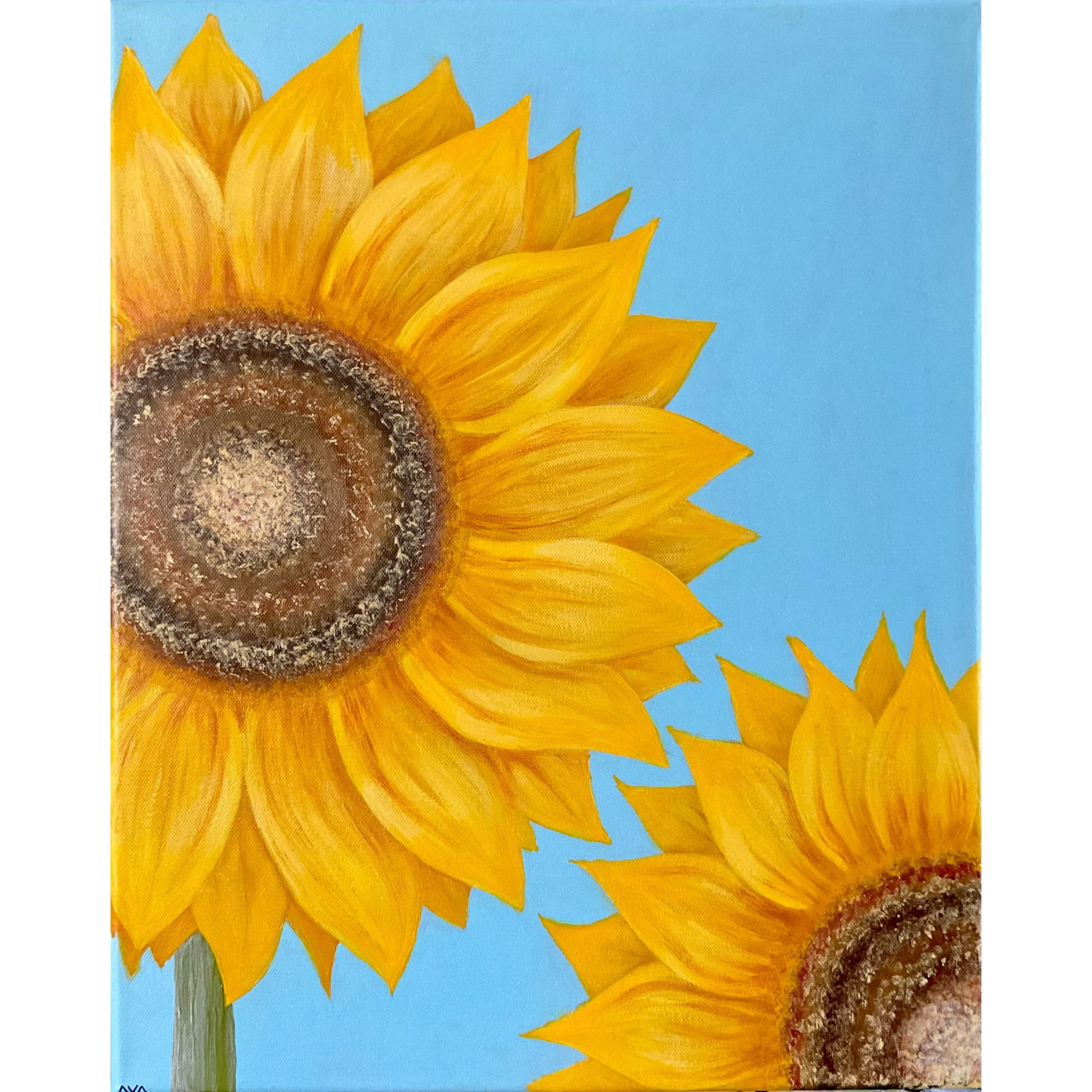 Happy Sunflowers | 16" x 20" (40.64 x 50.8 cm) | Acrylic On Canvas