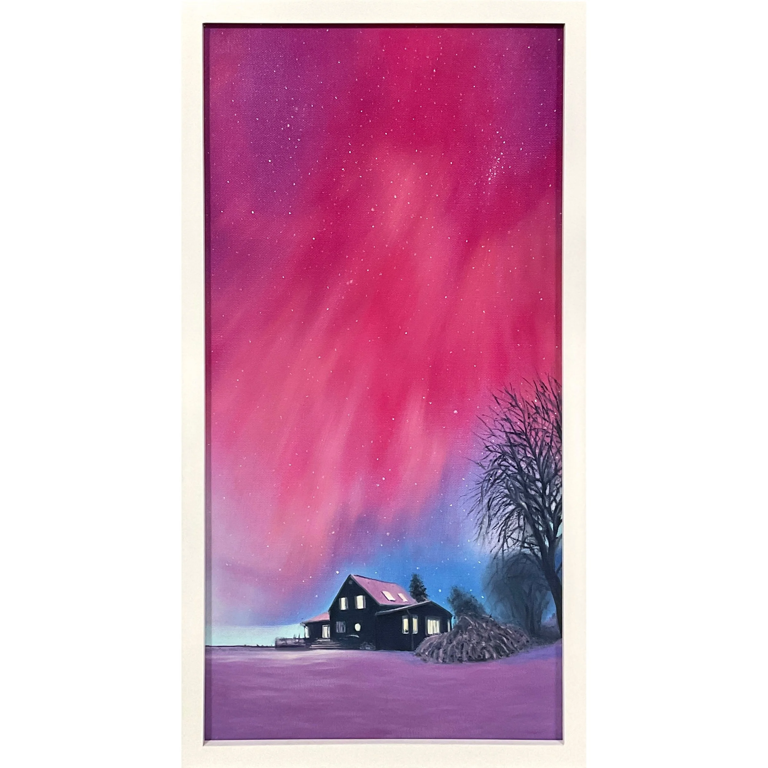 Aurora Borealis | 12" x 24" (30.48 x 60.96 cm) | Oil On Canvas | Framed