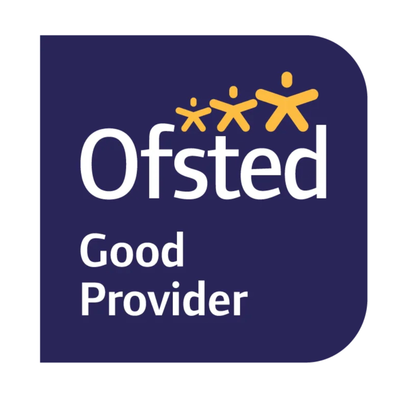Osted logo with stylized yellow human figures holding hands above the words "Osted Good Provider" in white text on a blue background