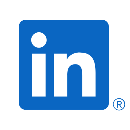 LinkedIn logo with a blue square background and white lowercase letters 'in'.