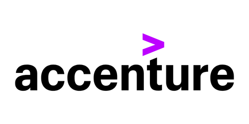 The word "accenture" in black lowercase letters with a purple greater-than symbol above the 't'.
