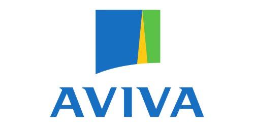 Aviva logo with blue, yellow, and green colors