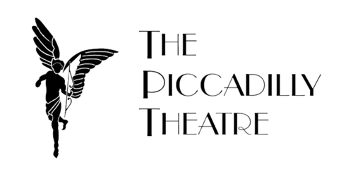 Logo for The Piccadilly Theatre featuring a winged figure holding a torch.