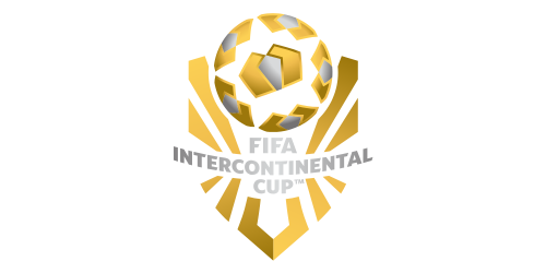 FIFA Intercontinental Cup logo featuring a stylized trophy and a soccer ball in gold and silver colors.