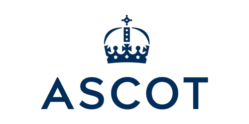 The ASCOT logo featuring a stylized crown above the word 'ASCOT' in blue font.