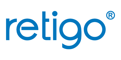 Retigo logo in blue text with registered trademark symbol