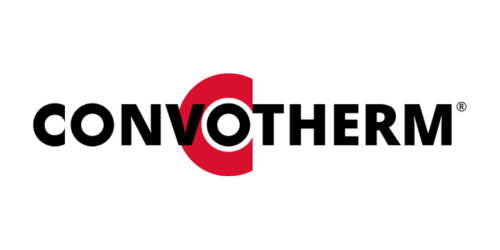 Convotherm logo with black text and a red and black circle design.