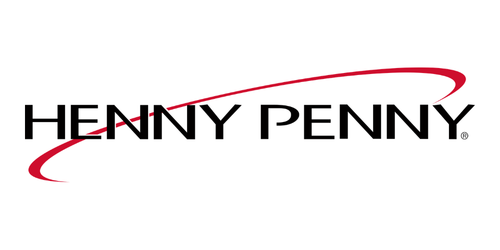 Henny Penny logo with black text and a red swoosh