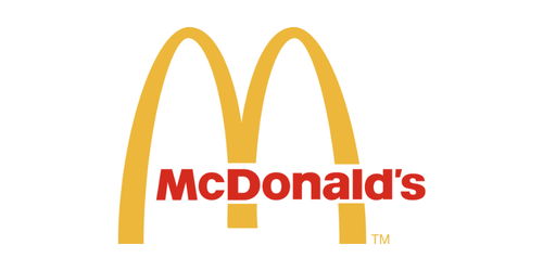 McDonald's logo with yellow arches and red text