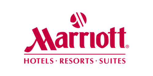 Marriott Hotels Resorts Suites logo in red and white