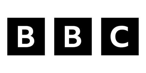 BBC logo with three black squares containing white letters B, B, and C.