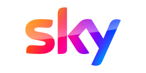 Colorful Sky logo with gradient shades of orange, pink, purple, and blue.