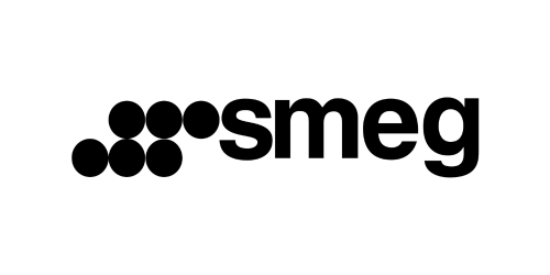 Smeg logo in black on a white background.