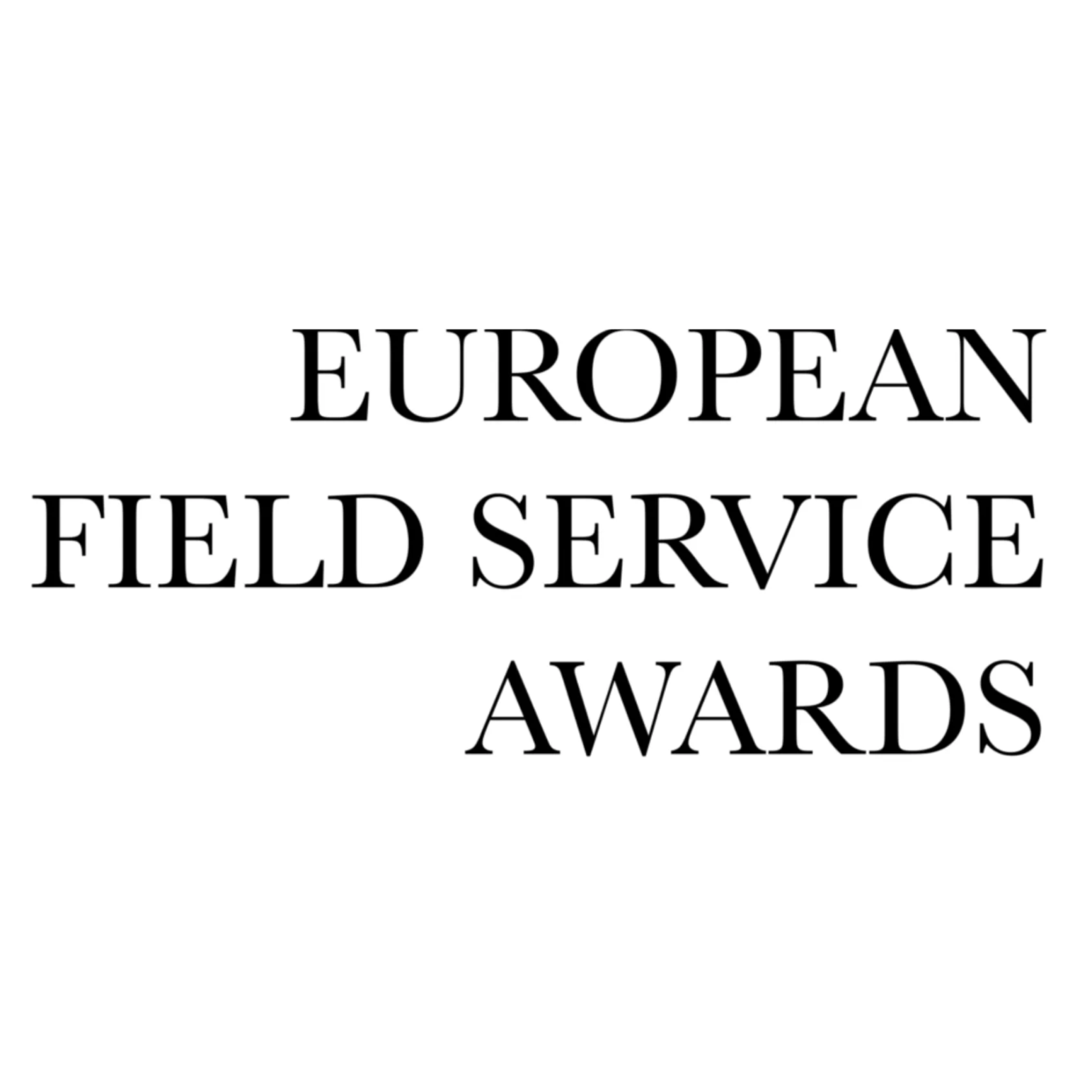 Black text on a white background reading "European Field Service Awards".