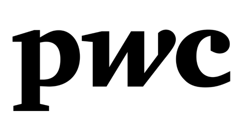 The PwC logo in black text on a white background.