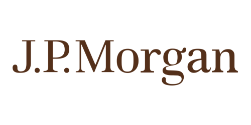J.P. Morgan logo in brown text on a white background.