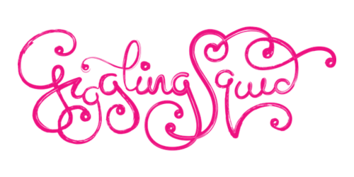 Pink cursive text saying "Gazing You" with decorative swirls.