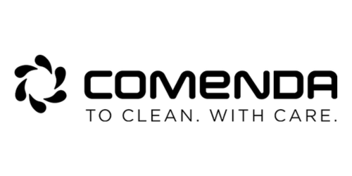 Comenda logo with the slogan 'To Clean. With Care.'