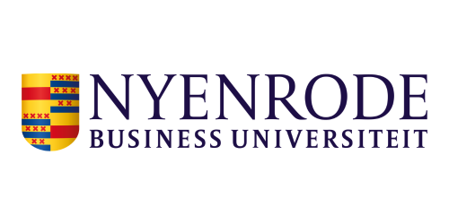 Logo of Nyenrode Business Universiteit featuring a shield and text.