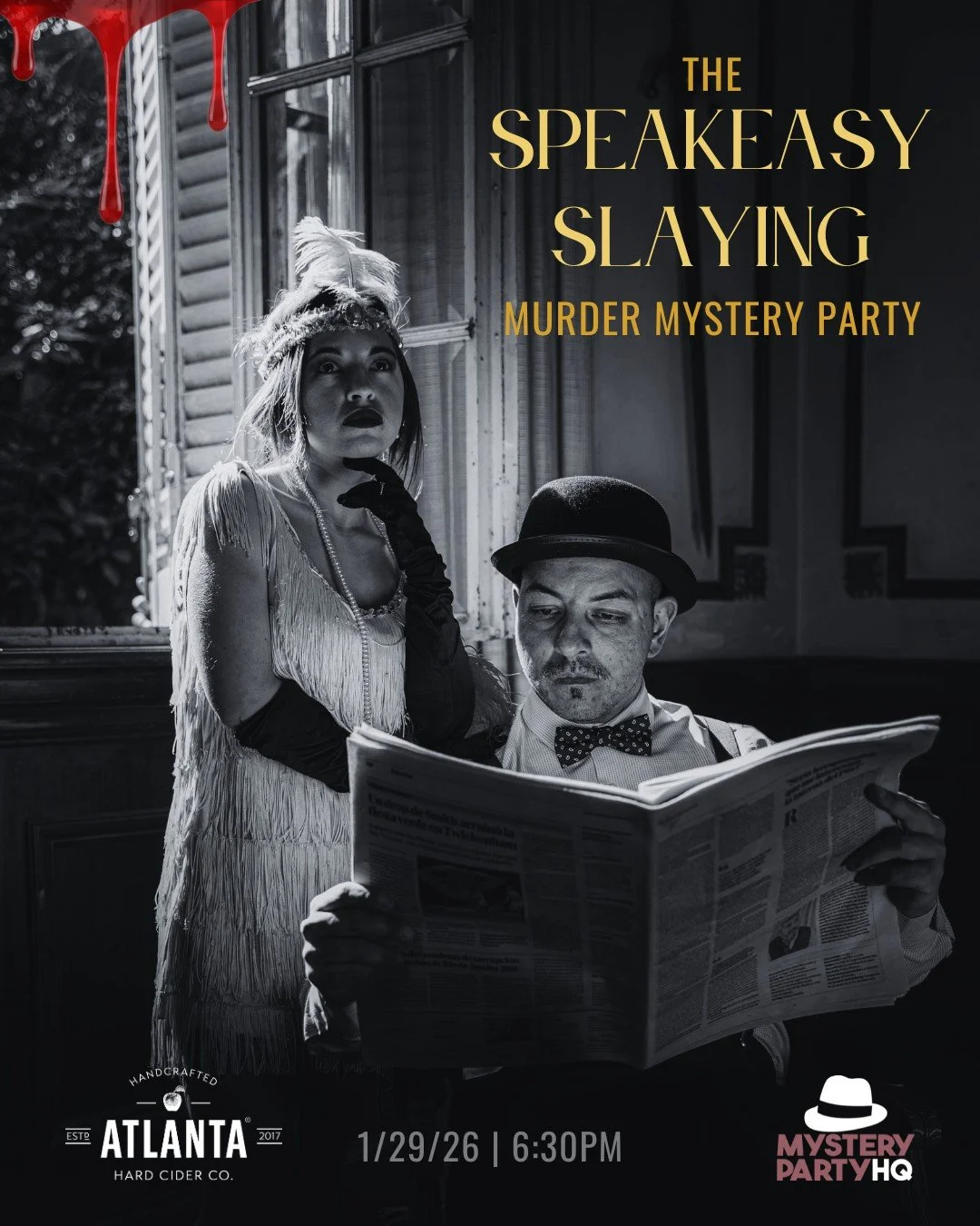 Step through the hidden door into a 1920s speakeasy&mdash;where jazz is hot, secrets are dangerous, and everyone has something to hide. 🍸✨

You&rsquo;re invited to an exclusive night of glamour, scandal, and crime&hellip; but by the end of the eveni