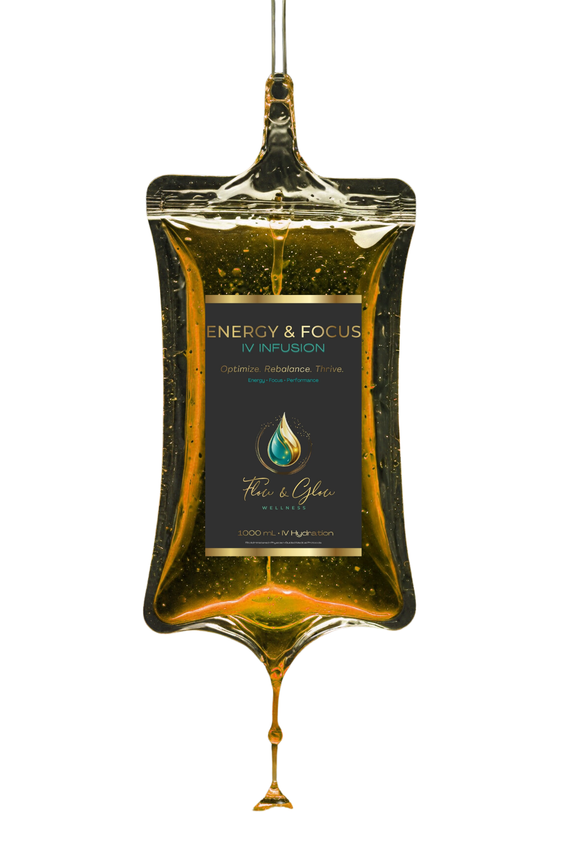 Energy & Focus IV therapy bag for hydration, energy, focus, and recovery support.