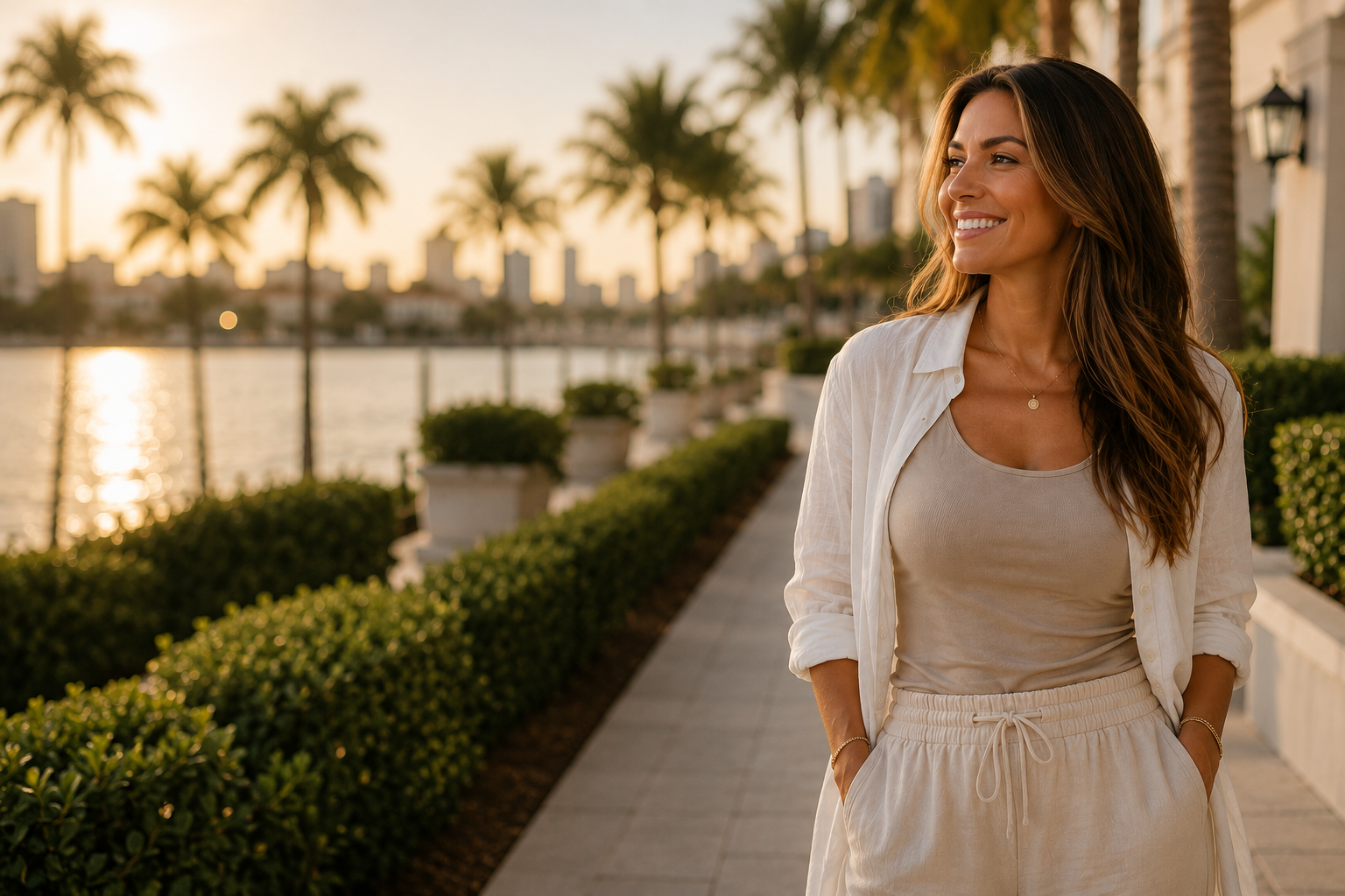 Lifestyle image representing Flow & Glow Wellness's medically supervised weight loss programs in West Palm Beach, including semaglutide, tirzepatide, and sermorelin. Designed to highlight healthy living, confidence, and sustainable wellness outcomes.