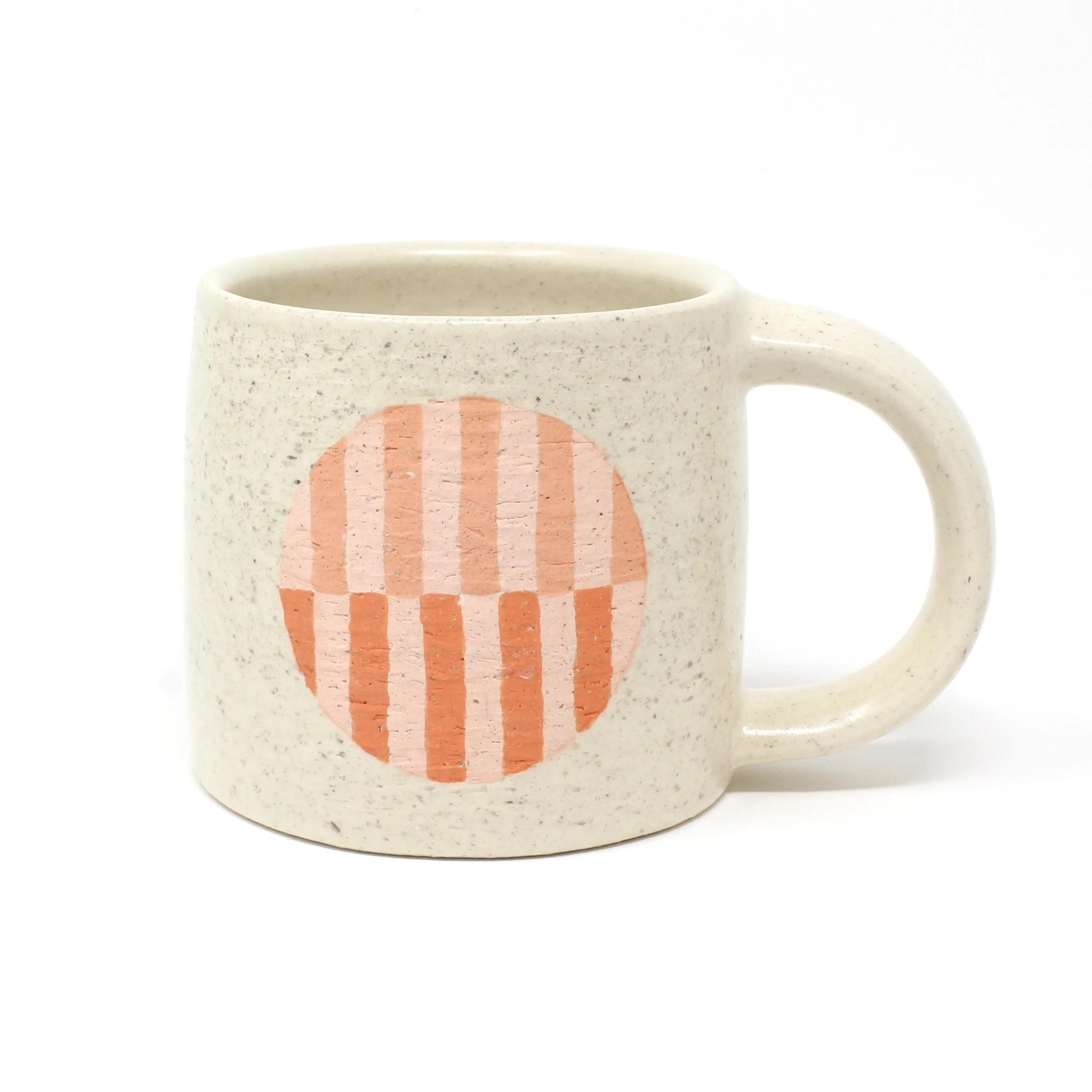 mug with red and pick design