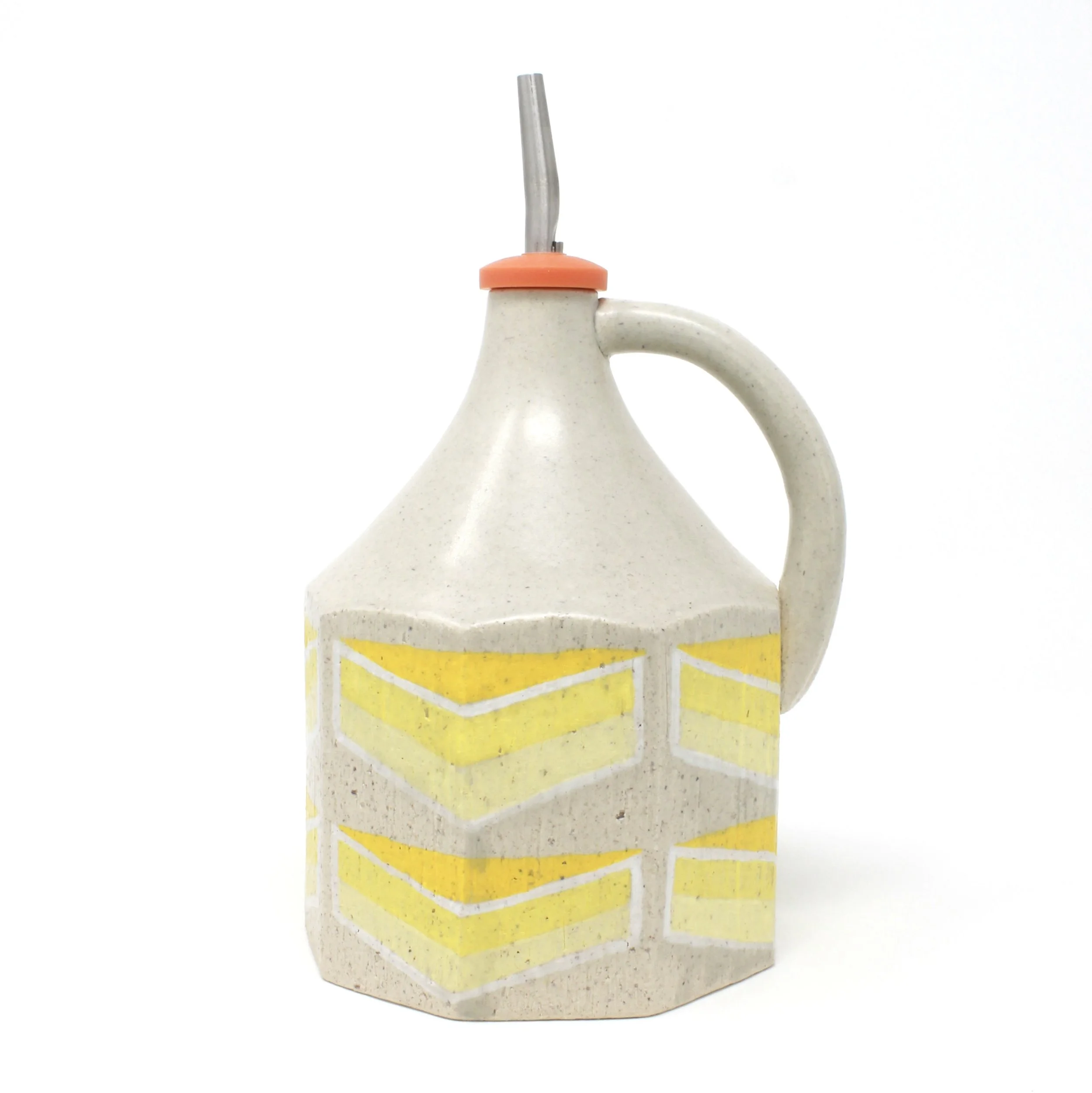 oil pourer with yellow design