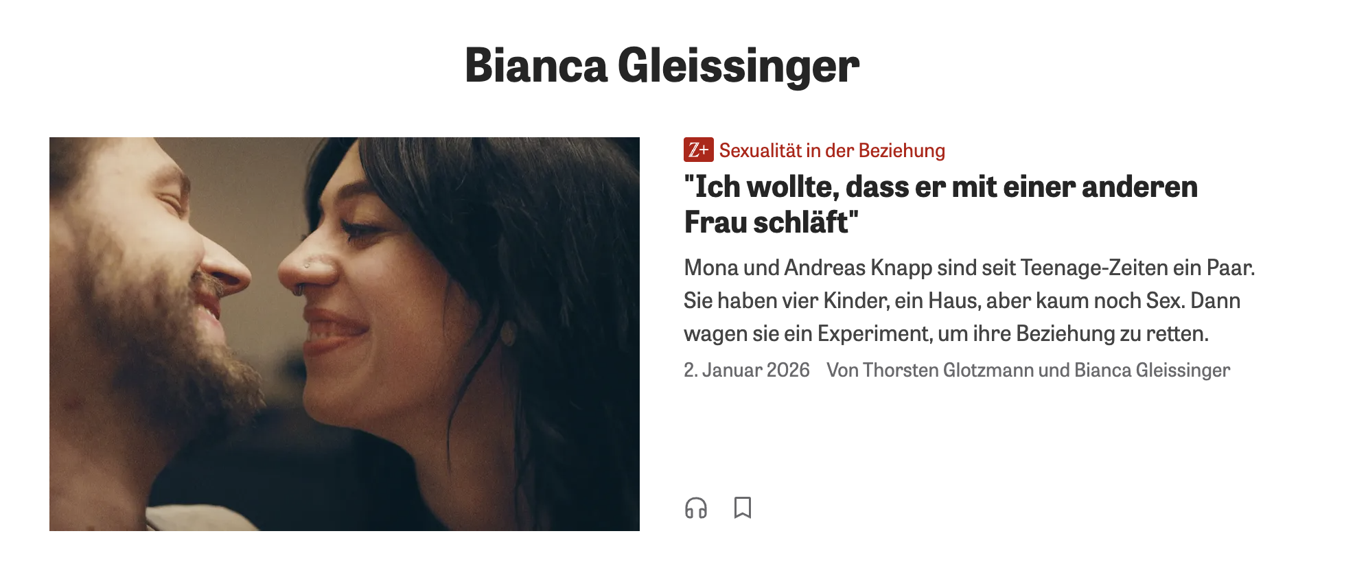 Ich hab’ was für das ZEIT-Magazin geschrieben, und zwar