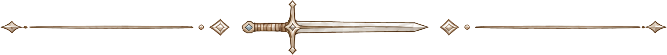 Close-up of a decorative sword with a detailed hilt and blade.