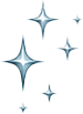 Several glowing white stars of different sizes against a dark background.