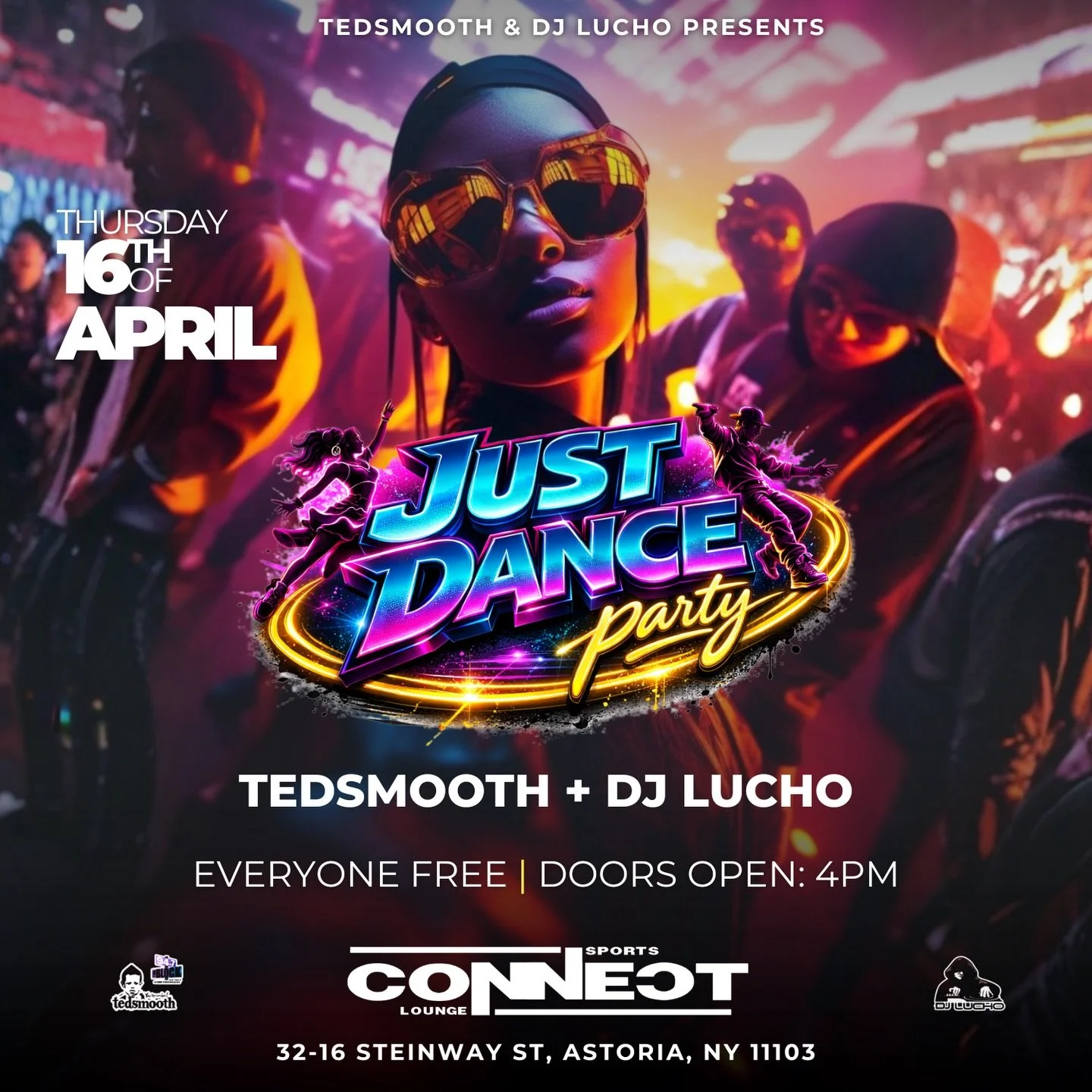 SAVE THE DATE THURS APRIL 16TH MEET US FOR THE MONTHLY &ldquo;JUST DANCE&rdquo; PARTY @connect.astoria  #justdance #connectastoria #ladiesnight