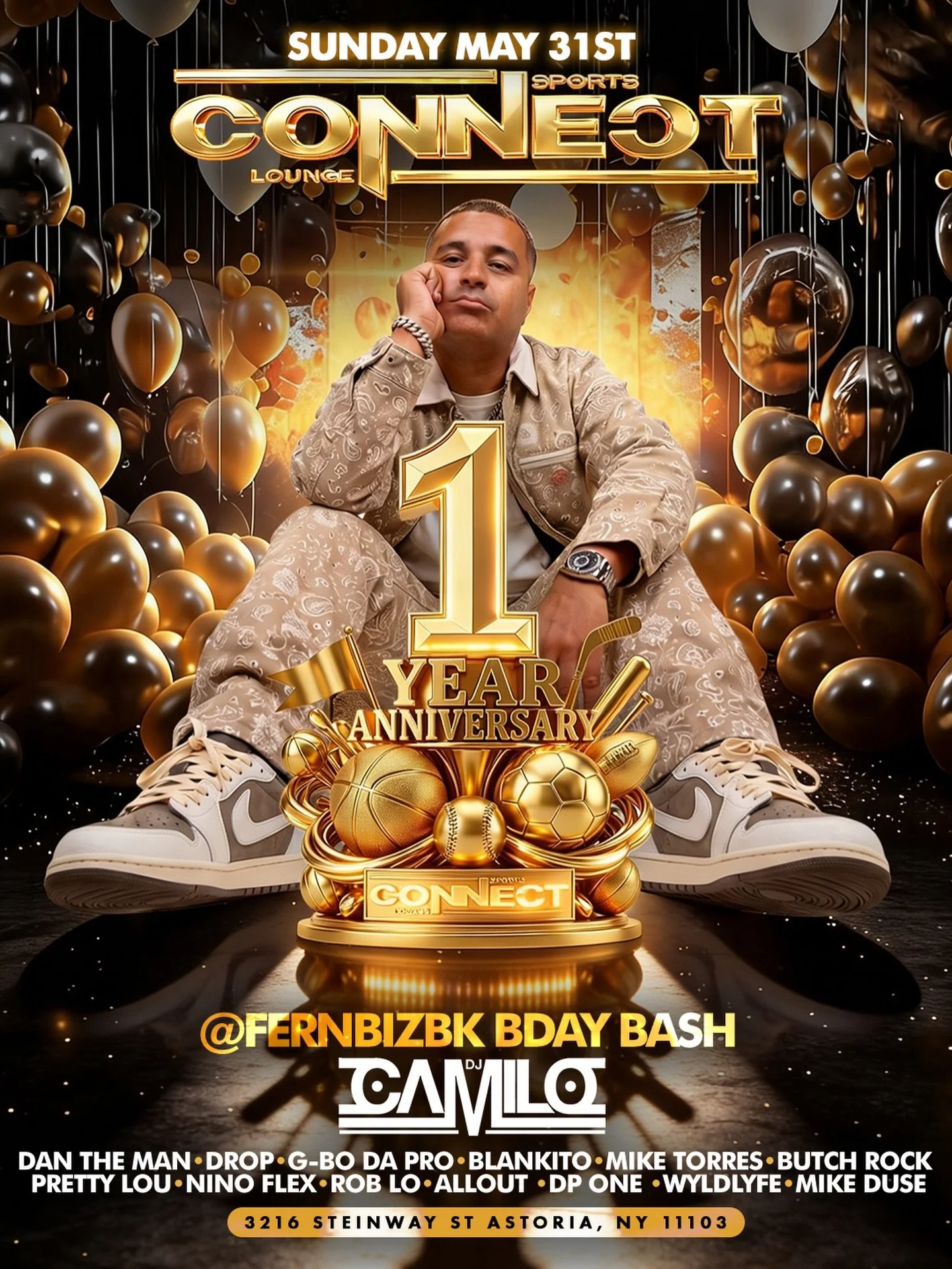 NO WAY ITS ALREADY BEEN ONE YEAR TIME FLYS WHEN YOUR HAVING FUN 😅MEET US SUNDAY MAY 31ST FOR OUR ONE YEAR ANNIVERSARY @connect.astoria  JOIN US AS WE CONTINUE TO MAKE GREAT TIMES AND CREATE AMAZING MEMORIES WITH YOU AND YOURS 3216 Steinway st Astori
