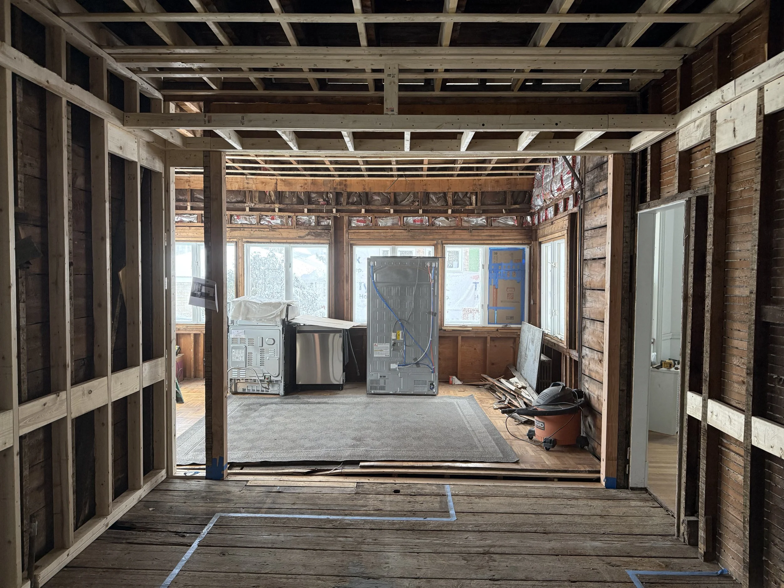 Wall down, rooms joined