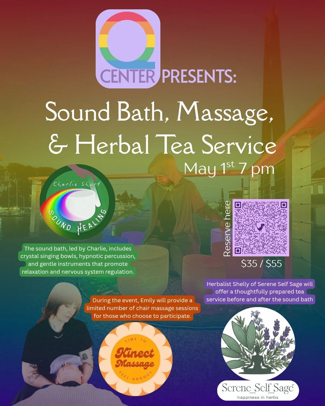 Sound Bath, Massage & Tea Service