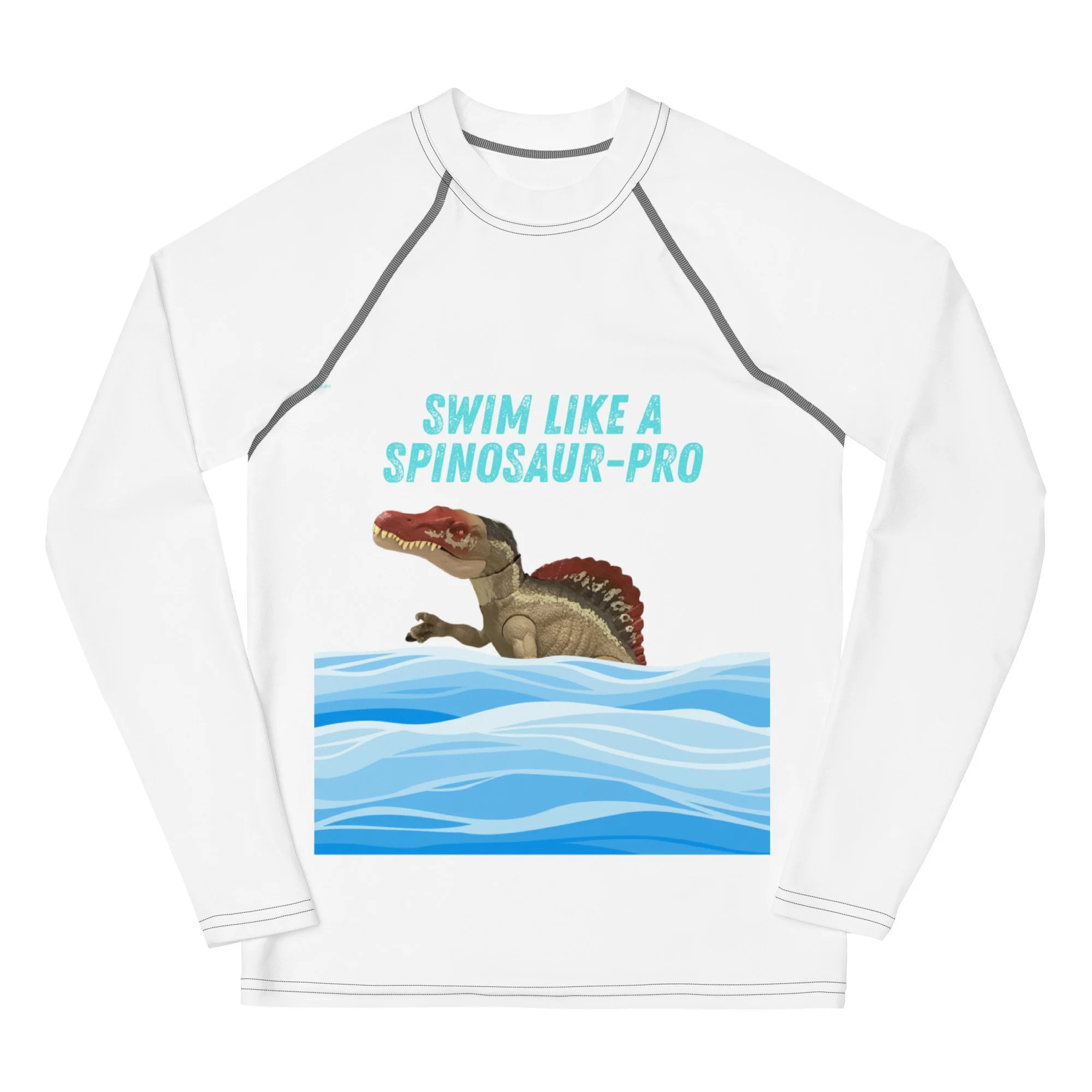 Swim Like A Spinosaur-Pro Youth Rash Guard