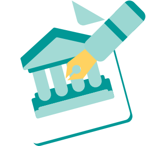 Cartoon of a university application.