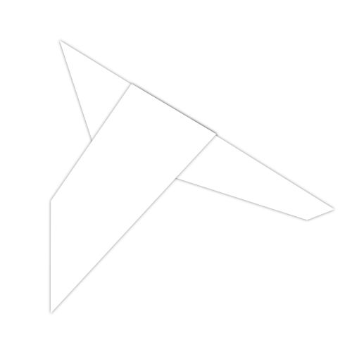 Partially-folded origami bird.